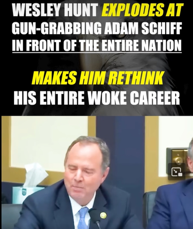 451K views xb7 12K reactions Wesley Hunt SHUTS UP gun-grabbing Adam Schiff makes him rethink his entire woke career PolitiBrawl