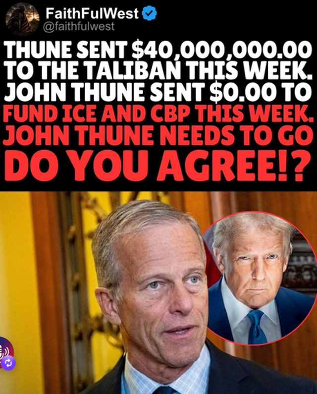 Criticism Grows Over John Thunes 40 Million Funding to Taliban Over US Border Agencies