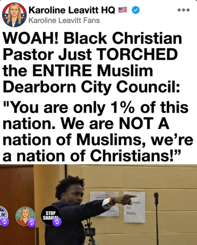 Black Christian Pastor Reaffirms Americas Christian Roots at Dearborn City Council