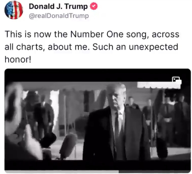 Donald Trump Featured in Top-Ranked Song Across All Music Charts