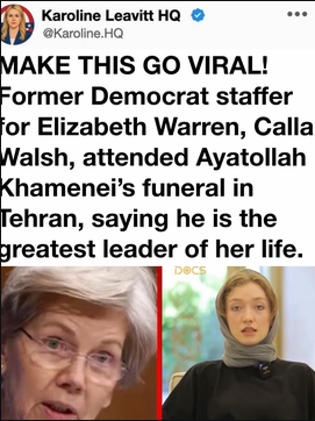Former Elizabeth Warren Staffer Attends Khamenei Funeral Sparking Controversy