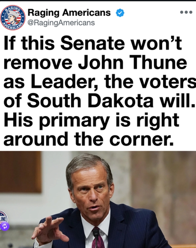 John Thune Faces Criticism Over Stalled Priorities Amid Calls for Change in South Dakota