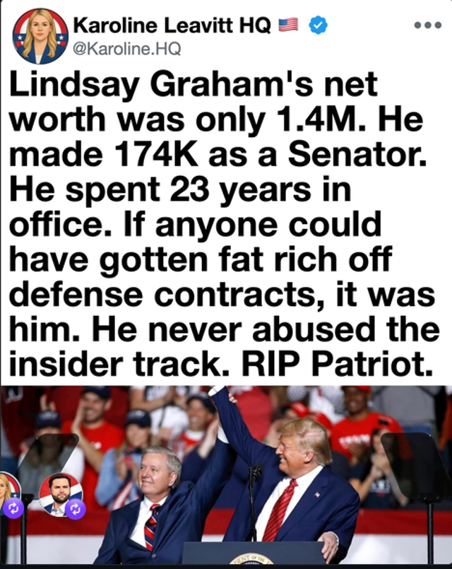 Senator Lindsey Graham Exemplifies Dedication to Public Service and Patriotism