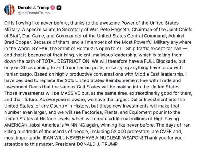 Trump Proposes Replacing 20 Hormuz Cargo Fee with Trade Agreements